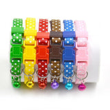 1Pc Adjustable Dot Printed Little Dog Collars