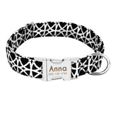 Adjustable Nameplate ID Collars For Medium Large Dogs