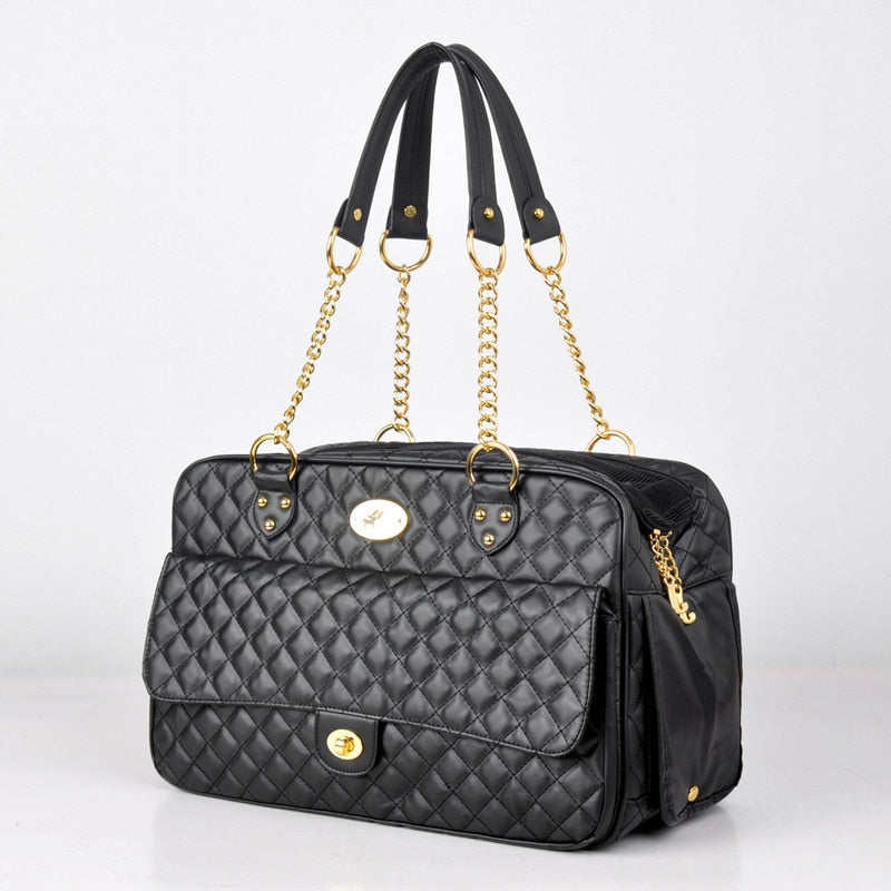 Leather Breathable Dog Handbag