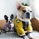 Floral Print Cold Season Dog Coat  Bulldog Jacket