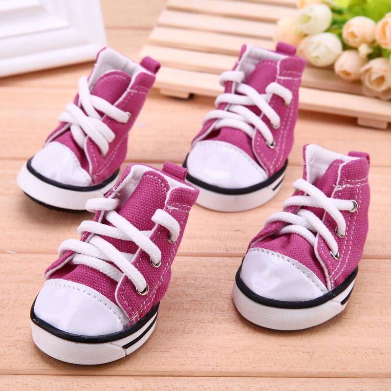 Anti-slip Waterproof 4pcs Denim Pet Dog Shoes