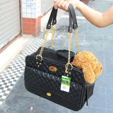 Leather Breathable Dog Handbag