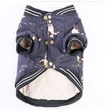 Floral Print Cold Season Dog Coat  Bulldog Jacket