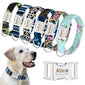Adjustable Nameplate ID Collars For Medium Large Dogs
