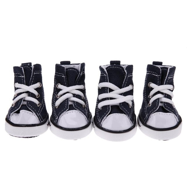 Anti-slip Waterproof 4pcs Denim Pet Dog Shoes