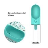 Dogs Walking Travel Feeder Water Bottle