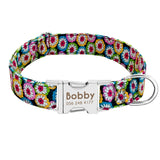 Adjustable Nameplate ID Collars For Medium Large Dogs